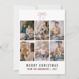 Cartão De Festividades Colar Coquette Vermelho Feliz Natal 6 Fotocolia