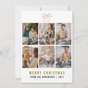 Cartão De Festividades Colar Coquette Vermelho Feliz Natal 6 Fotografia e