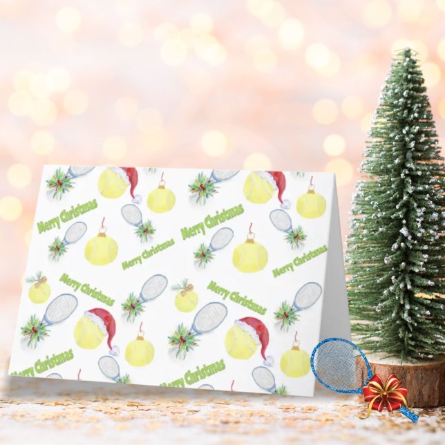 Cartão De Festividades Colchete de Tênis de Natal E Bolas (Criador carregado)