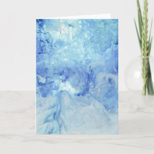 Cartão De Festividades Coleção "Blizzard" - abstrato azul e branco