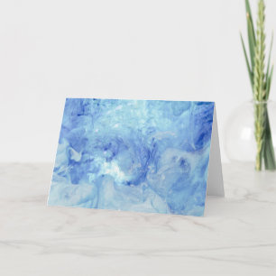 Cartão De Festividades Coleção "Blizzard" - abstrato azul e branco