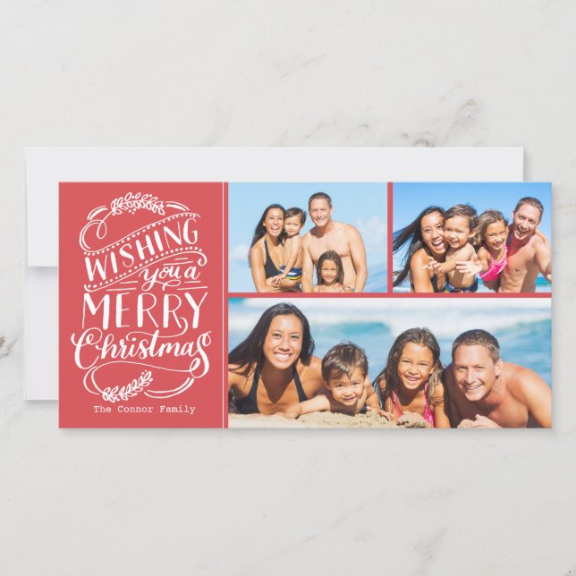 Cartão De Festividades Coleção de Desejos de Natal 3 Foto (Frente)