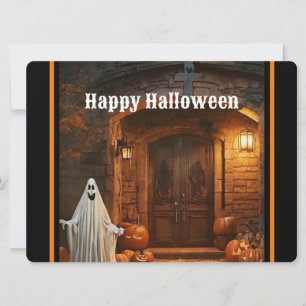 Cartão De Festividades Coleção de Halloween de Fantasmas Assustadores