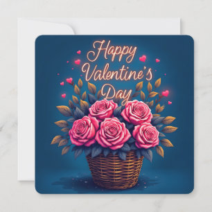 Cartão De Festividades Coleção Popular de Luxo Floral Bonito Amor
