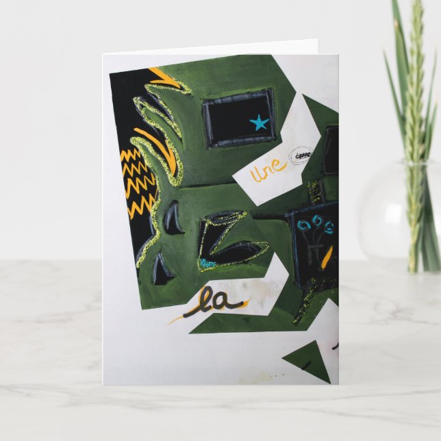 Cartão De Festividades Collages Bruyants Artist Book Odd Christmas Card (Frente)