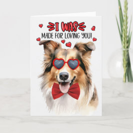 Cartão De Festividades Collie Dog Feita por Te Amar Namorados