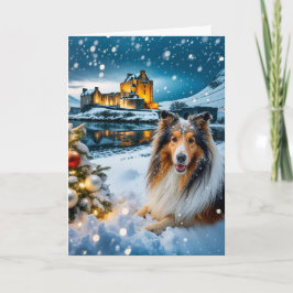 Cartão De Festividades Collie Holiday Card