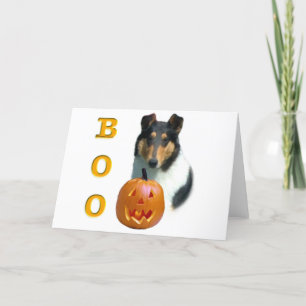 Cartão De Festividades Collie (liso) Boo