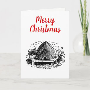 Cartão De Festividades Colmeia de abelhas #1 Heraldic Vintage