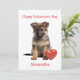 Cartão De Festividades Colocação de German shepherd personalizada com Nam