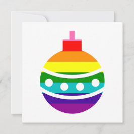 Cartão De Festividades Coloful LGBTQ Pride Rainbow Flag Bauble