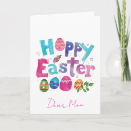 Cartão De Festividades Colorful Happy Easter Mom Holiday Card