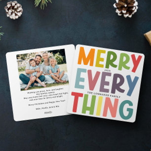 Cartão De Festividades Colorida Mensagem de foto tudo incluso alegre