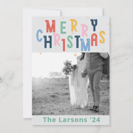 Cartão De Festividades Colorida tarjeta navideña de Feliz