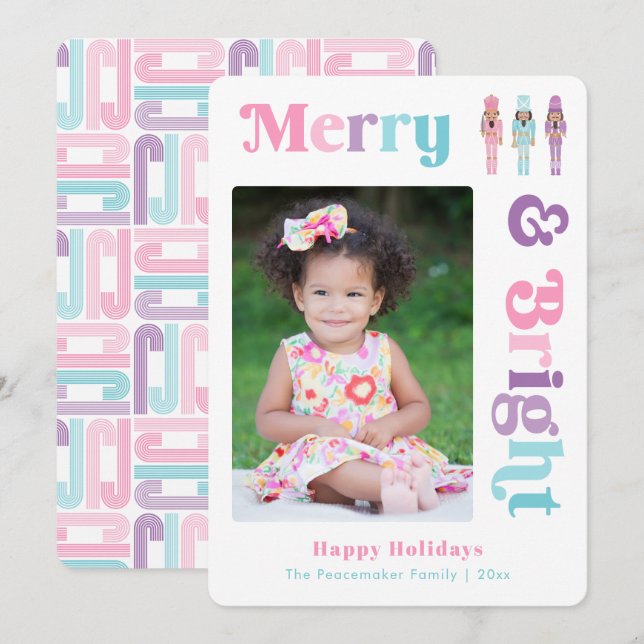 Cartão De Festividades Colorido Natal de Nozes Afro-Americano (Frente/Verso)