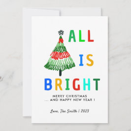 Cartão De Festividades Colorir Tudo É Feliz Natal