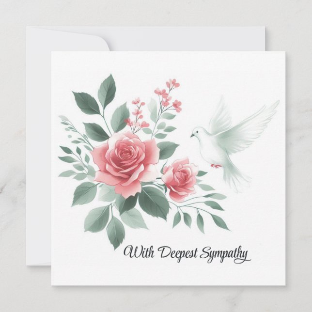 Cartão De Festividades Com a mais profunda simpatia (Frente)