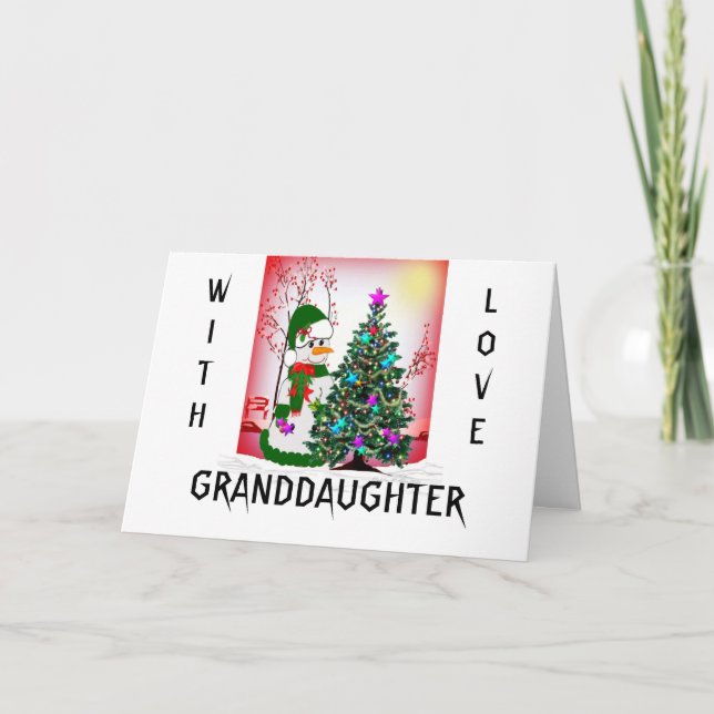 Cartão De Festividades Com a neta do amor (Frente)