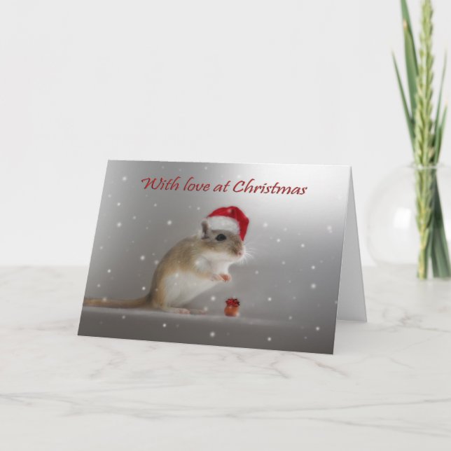 Cartão De Festividades Com Amor No Natal (Frente)