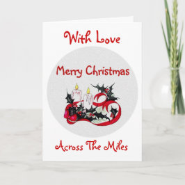 Cartão De Festividades Com ~ do Feliz Natal do ~ do amor através das