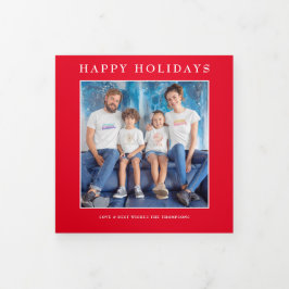 Cartão De Festividades Com Dobra Tripla 6 Fotografias por Ano Em Ver Newsletter Festiva Ve