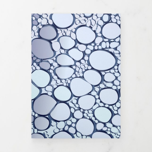 Cartão De Festividades Com Dobra Tripla Abstrato digital 6 (Cobrir)