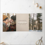 Cartão De Festividades Com Dobra Tripla artesanato vintage merry christmas multifoto<br><div class="desc">artesanato vintage gráfico tipografia feliz natal,  cartão com fotos múltiplo. Parte de uma coleção de feriados divertida.</div>