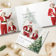 Árvore de Natal em Aquarela Dourada Foto Natal