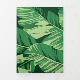 Cartão De Festividades Com Dobra Tripla Banana Folha 2