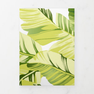 Cartão De Festividades Com Dobra Tripla Banana Folha 4