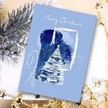 Cartão De Festividades Com Dobra Tripla Colagem de Fotografias de Natal Azul<br><div class="desc">Esta é a nossa Carta de Férias de Natal com Várias Fotografias Azuis e Brancas - uma canvas sincera para capturar e partilhar o espírito da estação. Comparado a um fundo branco e azul claro, este design encapsula a magia das memórias familiares e alegria de férias com 5 quadros fotográficos....</div>