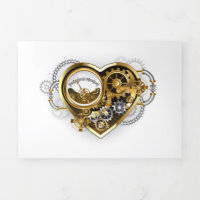 Coração Steampunk com Manômetro