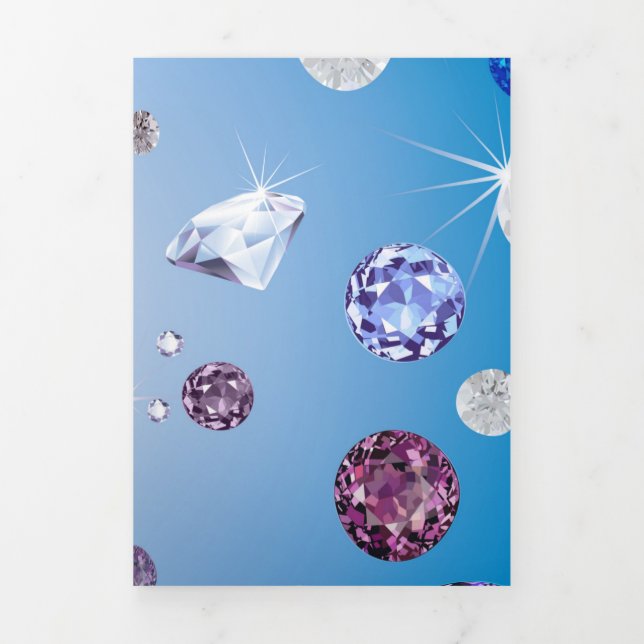 Cartão De Festividades Com Dobra Tripla Diamond Galaxy 4 (Cobrir)