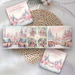 Cartão De Festividades Com Dobra Tripla Dreamy Pastel Winter Wonderland 4 Foto Natal<br><div class="desc">Cartão de Natal elegante,  com edifícios,  lojas,  mercados e ruas bonitos cobertos de neve. Basta adicionar seu texto neste modelo fácil de usar e adorar este cartão com suas fotos favoritas para torná-lo um cartão de feriado único.</div>