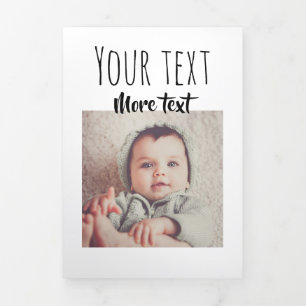 Cartão De Festividades Com Dobra Tripla Fácil Design A 15 Colagem de Fotografias Personali