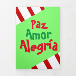 Cartão De Festividades Com Dobra Tripla Feliz Navidad Foto Feriados no Natal em Espanha