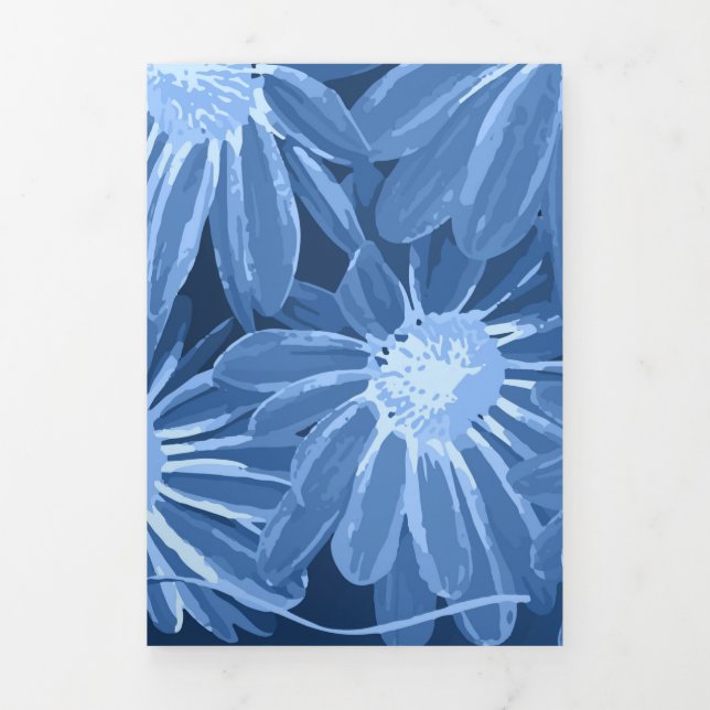 Cartão De Festividades Com Dobra Tripla Flores Vermelhas e Amarelas 3 (Cobrir)