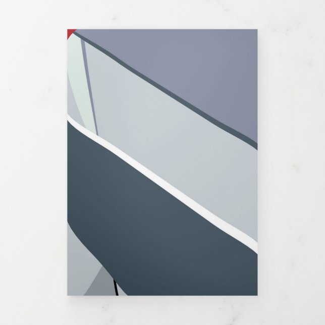 Cartão De Festividades Com Dobra Tripla Forma Geométrica abstrato 2 (Cobrir)
