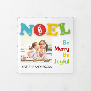 Cartão De Festividades Com Dobra Tripla Fotografia colorida moderna Noel Christmas