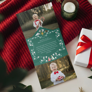 Cartão De Festividades Com Dobra Tripla Fotos da Família de Cenas de Natividade Religiosa 