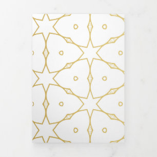Cartão De Festividades Com Dobra Tripla Mandala de Luxo 52