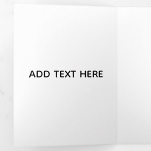 Cartão De Festividades Com Dobra Tripla Minimalista Branco Elegante para Qualquer Ocasião