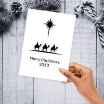 Minimalista Três Reis Magos Estrela Igreja Natal