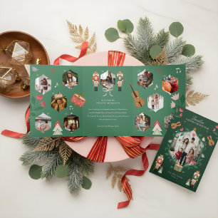 Cartão De Festividades Com Dobra Tripla Nutcracker Year In Review 12 Family Photos Moments