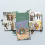 Cartão De Festividades Com Dobra Tripla O' Santa Noite Natividade Cena de Natal<br><div class="desc">Cena de natividade na ilustração de Natal de Belém desenhada por Shelby Allison que pode ser personalizada com o seu Cartões de natal.</div>