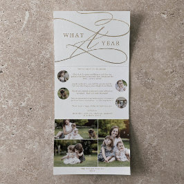 Cartão De Festividades Com Dobra Tripla Romântica Dourada Que Vídeo De Natal De Ano