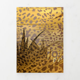 Cartão De Festividades Com Dobra Tripla Território Leopard 1