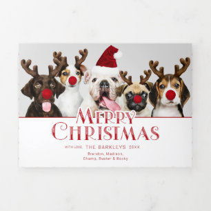 Cartão De Festividades Com Dobra Tripla Tipografia Feliz Natal Foto Pontos