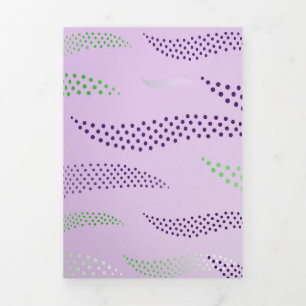 Cartão De Festividades Com Dobra Tripla Waves Tiger (padrão estilizado) 3