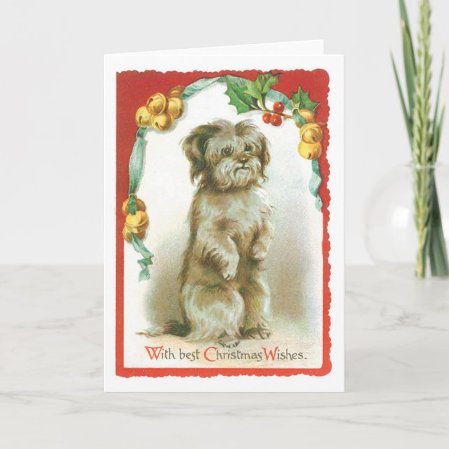 Cartão De Festividades Com melhores desejos do Natal (Frente)